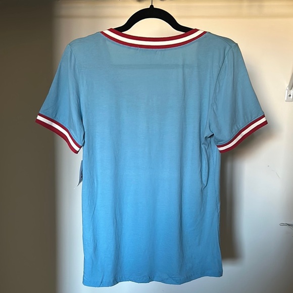 47 Brand Blue V-Neck Women's Top - Picture 2 of 3